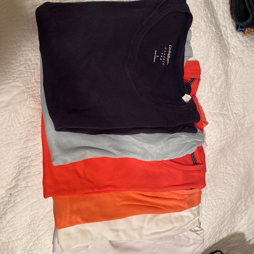 6 Size L Croft & Barrow T-shirts Sold together